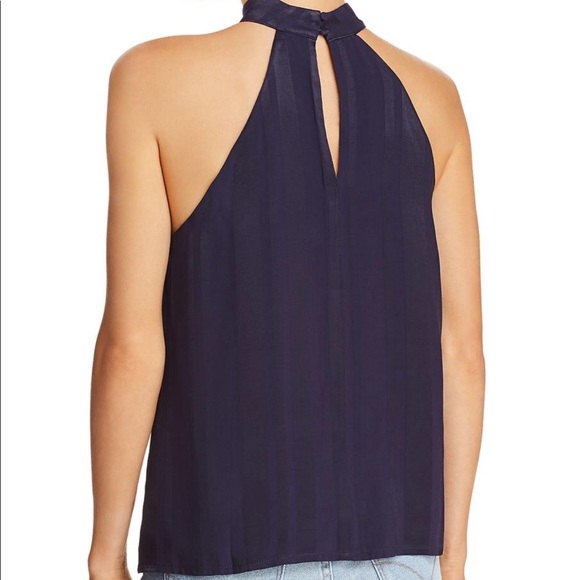 NWT Navy Striped Halter Top - Picture 2 of 2